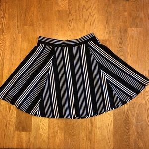 Navy Striped A-Line Skirt from H&M